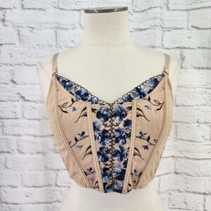 Sofia Corset Coquette Fairy Romantic Dainty Boho Angel Floral Embroidered Large